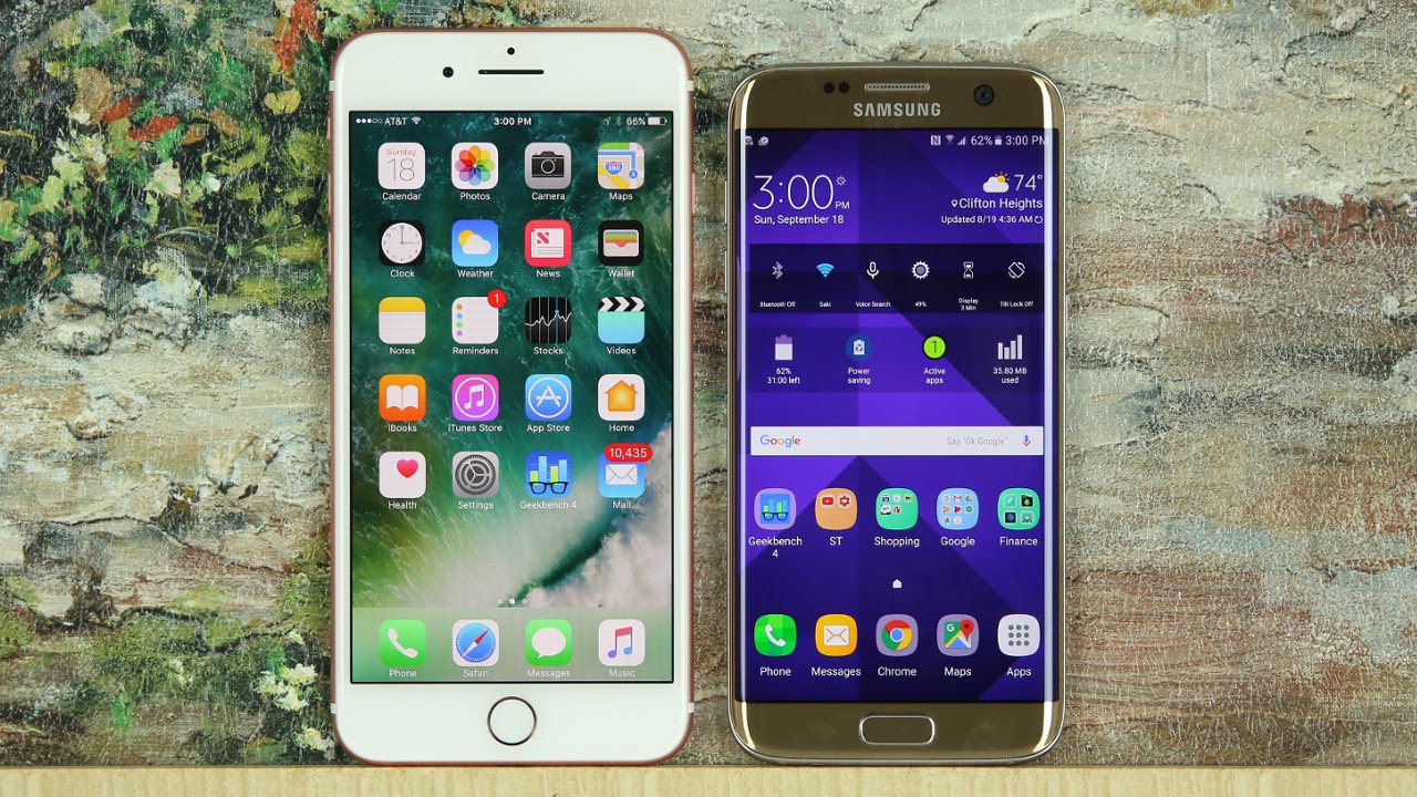 iPhone 7 7 PLUS VS Samsung Galaxy S7 S7 Edge