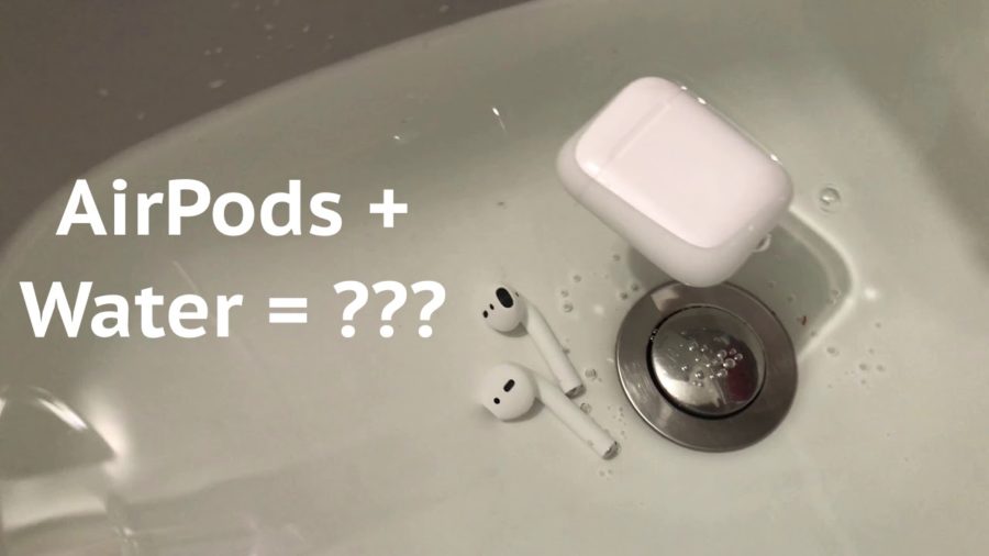 airpods in water