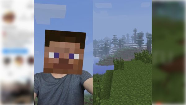 Minecraft Filter on Instagram
