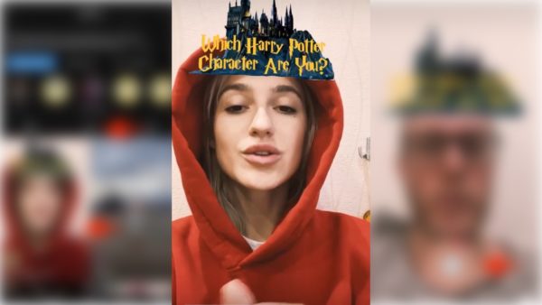 Harry Potter filter on Instagram