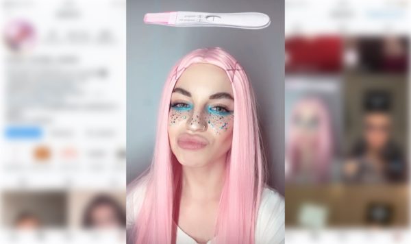 Pregnancy Test Filter on Instagram